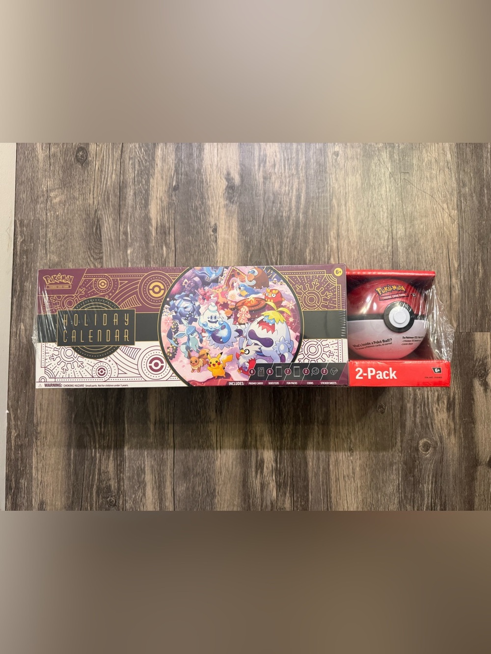 2025 Pokemon TCG Holiday Calendar + Poke Ball 2-Pack Costco Exclusive SEALED